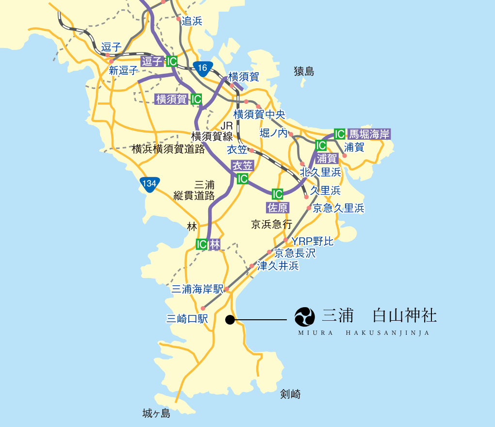 三浦半島の地図